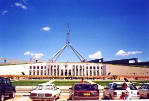 Das Parlamentsgeb�ude in Canberra